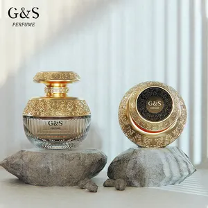 Bouteille en verre de parfum de luxe de 100 ml bouteilles de parfum fantaisie nouveau design fabricant de parfum botol vide