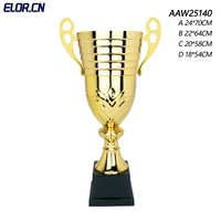 Trophée de la Coupe Euro 2024 ELOR, grande taille, sport, meilleur artisanat en métal pour les fans de football