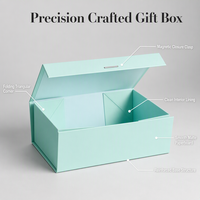 Boîtes cadeaux personnalisées haut de gamme pour vêtements, pliables et réutilisables avec fermeture magnétique et ruban, impression quadricolore