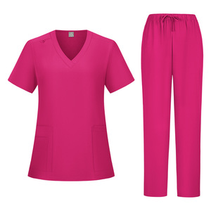 Unisex Scrub Suit Set Moisture Wicking V Neck Short Sleeve Hospital Uniforms For Men And Women Summer Medical Workwear - Product Image 5