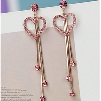 Meilleures ventes transfrontalières : Boucles d'oreilles en alliage ultra-brillant avec strass, design de niche mignon, élégance haut de gamme, boucles d'oreilles en perles exquises