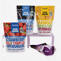 Sachet Doypack Personnalisé Imprimé avec Fenêtre Transparente, Qualité Alimentaire, pour Emballage de Fruits Secs, Bonbons, Noix et Snacks