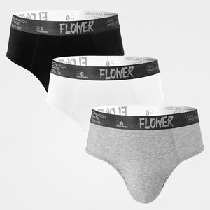 Private Label Men Brief Underwear Mid Rise White <b>Black</b> Grey Comfort Breathable Stock Premium Cotton Underwear for Men - Product Image 4