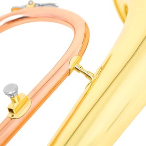 Flugelhorn Professionale di Alta Qualità in Ottone Fosforoso con Bocchino Laccato Oro, Strumento in Cupronichel con Foro da 11,3 mm - Product Image 3