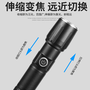 YuFire C1 Mini White Laser Flashlight <b>Rechargeable</b> Zoomable LED Portable <b>Light</b> Super Long Range Outdoor Use - Product Image 3