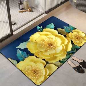 Tapis décoratif en diatomée antidérapant, rembourré, lavable en machine, pour salon, salle de bain, cuisine, chambre à coucher, entrée - Product Image 4
