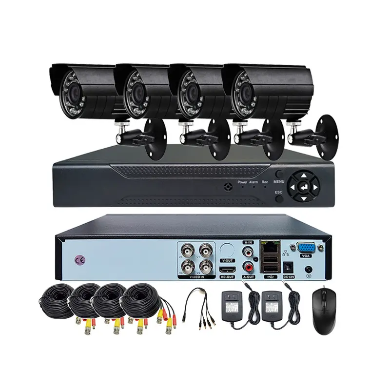 4-канальная камера AHD 1080P комплект камер видеонаблюдения 4CH Full HD Водонепроницаемая уличная камера DVR комплекты комбо системы домашней безопасности камеры