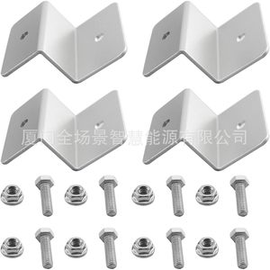 Support de montage solaire en aluminium de type Z, ensemble de 4 pièces pour panneau solaire de bateau RV, finition anodisée - Product Image 1
