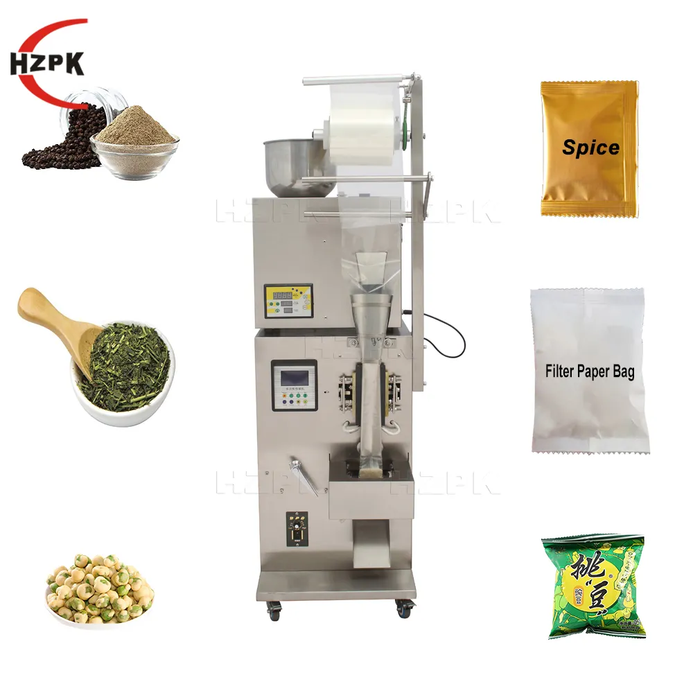 hzpk plastic film weigher sugar paper sachet condiment bags sealed multi-function packaging machine manufacturers