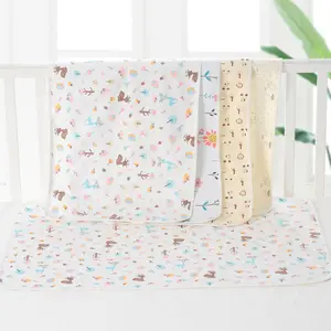 Breathable Cotton Bamboo Waterproof Portable Newborn Baby Diaper Changing Mat