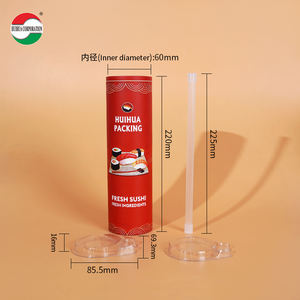 Тубус из пищевой бумаги с индивидуальным логотипом для суши, выдвижной, высококачественный, с отсеком для соуса - Product Image 2