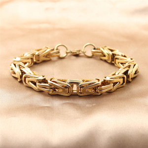 Byzantine <b>Titanium</b> Steel Bracelet 8Mm Geometric <b>Chain</b> Men's Everyday Wear - Product Image 1