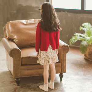 Children Girl Autumn Girls Knit Cotton Long Floral Cotton <strong>Kids</strong> <strong>Dresses</strong> Newest Design From Online Wholesale Shop - Product Image 5