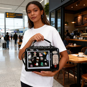 Fornitore della fabbrica <span class=keywords><strong>Ita</strong></span> Zaino Delle Donne Su Ordinazione Del Progettista <span class=keywords><strong>Ita</strong></span> Sacchetto con Finestra IN PVC Trasparente - Product Image 4