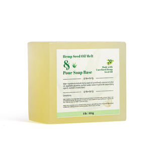 <span class=keywords><strong>Base</strong></span> de jabón de aceite de semilla de cáñamo transparente de forma cuadrada personalizada de 1LB 454G <span class=keywords><strong>para</strong></span> hacer jabón - Product Image 6