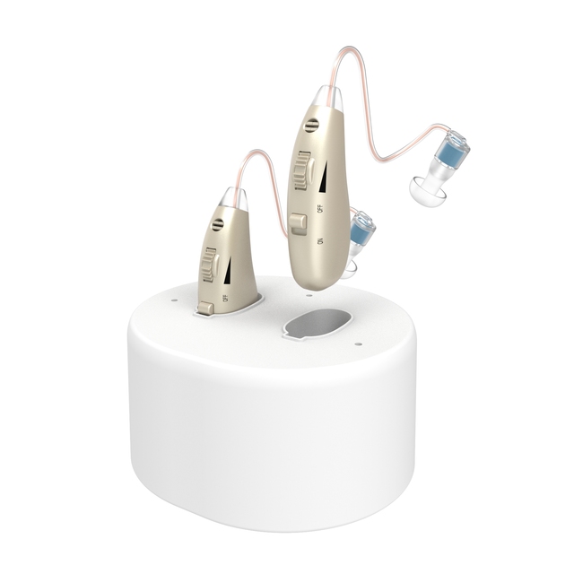 Rechargeable BTE Hearing Aid for Seniors Digital Noise Cancelling Hearing Amplifier