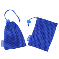 Sac en filet durable et coloré pour sandwichs, pochette en polyester avec cordon de serrage pour le rangement