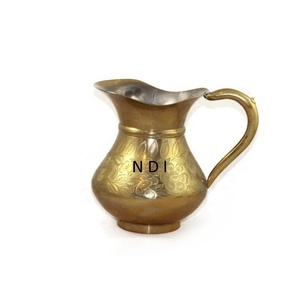 Hotel Restaurant Dinner Table Top Serving <b>Water</b> Storage Drinking Jug Handcrafted Designer Metal <b>Water</b> Drinking Jug - Product Image 1