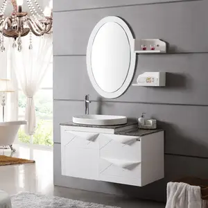 MDF solid wood special-shaped bathroom cabinet combination modern rock slab toilet intelligent face washing