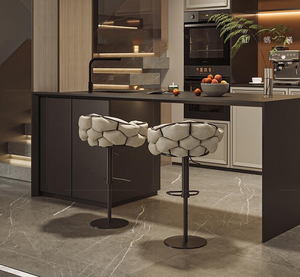 שרפרף בר מתכוונן לגובה, עשוי מתכת עמידה, עם מסגרת נירוסטה, מתאים למכוני יופי, עיצוב ציפורניים וחנויות כלות - עיצוב מודרני - Product Image 3