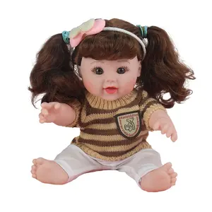 新款可爱儿童玩具毛绒互动娃娃玩具迷你真娃娃批发毛绒定制再生娃娃