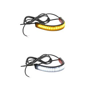 Feux de signalisation pour moto, bande lumineuse bicolore à 36 LED pour fourche avant de moto, feux auxiliaires pour motos - Product Image 1