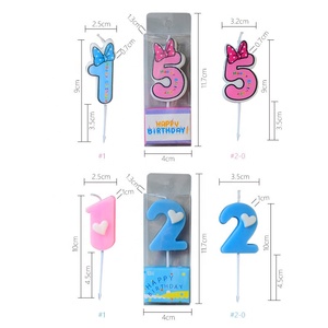 Nouvelle tendance en forme de coeur rose bébé <span class=keywords><strong>anniversaire</strong></span> gâteau numéro bougies pour la <span class=keywords><strong>décoration</strong></span> - Product Image 4