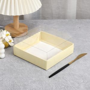 Boîte en papier transparente pour biscuits, <span class=keywords><strong>mousse</strong></span> au chocolat, gâteaux, beignets, à emporter, différentes formes de boîtes alimentaires - Product Image 6