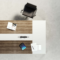 Ensemble table et chaises de conférence modulaires en bois avec assemblage de bricolage au design moderne-Mobilier de bureau commercial
