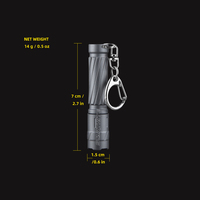 STARYNITE Lampe torche LED EDC de poche légère en alliage d'aluminium avec interrupteur rotatif, alimentée par 1 pile AAA, idéale pour un cadeau