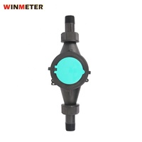 Medidor de Agua Multichorro de Nylon DN15 con Dial Seco R100 IP68, Medidor de Flujo de Agua Fría de Alta Precisión para Uso Residencial y Comercial