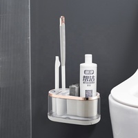 Kworld Fabricant chinois Ensemble de brosse de toilette en plastique multifonctionnel pour salle de bain