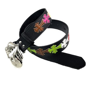 Thắt lưng da <span class=keywords><strong>PU</strong></span> thời trang <span class=keywords><strong>2025</strong></span> kiểu móc chữ thập, phong cách HipHop, có thể điều chỉnh, kiểu dáng yên ngựa, dành cho quần jeans, có sẵn trong kho - Product Image 2