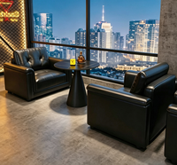 Ensemble de canapés modulaires incurvés, sièges de salon ronds contemporains pour boîte de nuit et salon de cigares