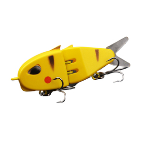 Señuelo de Silicona Multiarticulado de 60mm, Colorido, con Doble Anzuelo, Hundimiento Lento, Cebo Biónico para Bagre, Pescado Gato y Culter - Product Image 3