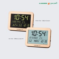 Prix d'usine al fajr horloge murale mosquée islamique horloge numérique avec hijri et calendrier grégorien