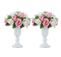 Vase en métal pour centre de table de mariage, vase trompette en métal pour centre de table de fête de mariage, dîner, événement
