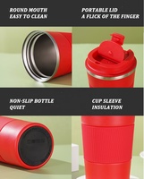 Vente en gros de gobelets à café isothermes en acier inoxydable avec logo personnalisé, bouteille d'eau, mug isolé noir