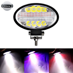 Camions puissant ovale de 6 pouces led hors route 4x4 lumière de conduite de travail pour 144W double couleur flash stroboscopi - Product Image 5