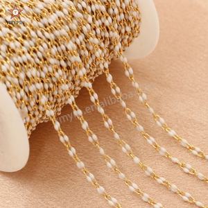 Cadena de labios hecha a mano de esmalte relleno de oro de 14 quilates de alta calidad <span class=keywords><strong>para</strong></span> collar de pulsera DIY <span class=keywords><strong>accesorios</strong></span> de fabricación de joyas permanentes - Product Image 6