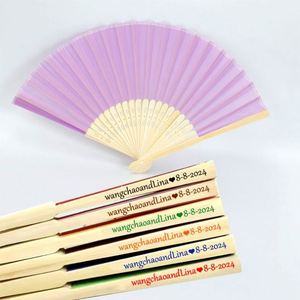 Japanese Hand Fan Decorative Angel and Bamboo Dragonfly <b>Pattern</b> for Home or Sports Perfect Promotional Gift - Product Image 2