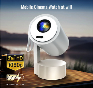 Mới R3P Ngoài Trời 6000MAh Có Thể Sạc Lại <span class=keywords><strong>Mini</strong></span> Proyector 1080P 4K 250ANSI Xách Tay Thông Minh Android 13 Video Chiếu Xây Dựng Trong Pin - Product Image 3