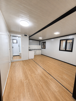 Maison préfabriquée modulaire extensible de taille personnalisée 20 pieds/40 pieds, entièrement décorée, maison-conteneur, utilisation hôtelière, structure en acier moderne