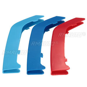 Lot de 3 pièces, Couvre-grilles de calandre en ABS couleur M, Bande décorative à clipser pour BMW Série 3 F30 2013-2018, Compatible uniquement avec les modèles à 8 lamelles - Product Image 4