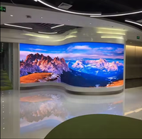 Écran LED incurvé à panneaux souples, mur vidéo LED haute définition P1.86, écran LED flexible d'intérieur, design créatif, vente chaude