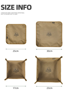 Plateau de rangement pour le camping en plein air CLS, boîte de rangement pour la maison, voyage, plateau de rangement pliable portable, carré, pour articles divers - Product Image 2