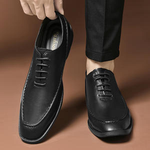 Nouvelles Chaussures Oxford Derby pour Hommes, Style Britannique Rétro, à Lacets, Solides, pour l'Automne, Idéales pour le Bureau et les Jeunes Hommes - Product Image 4