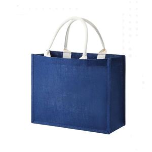 Bolsa de Compras de Yute Azul Rey Grande Personalizada al por Mayor, Bolsa de Computadora para Compras de Productos de Múltiples Colores - Product Image 2