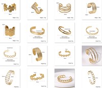 Bracelet ouvert large tendance en acier inoxydable avec PVD or 18 carats, gros bracelets vintage pour femmes, bracelet épais en titane doré, étanche