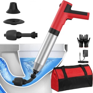 Nuevo diseño, potente abridor de émbolo de inodoro de alta presión eléctrico, potente desatascador de drenaje de aire, émbolo de inodoro para Baño - Product Image 3